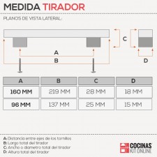Tirador Metálico 2361 para Cocina