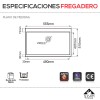 Fregadero Resina Sintética Syan Leda Bajo-Encimera