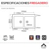 Fregadero Resina Sintética Syan Gea Sobre-Encimera
