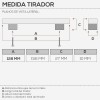 Tirador Metálico Blanco 2295 para Cocina