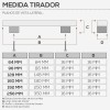 Tirador de Aluminio Blanco 2450 para Cocina