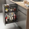 Botellero Extraíble Flat Antracita 3 Alturas