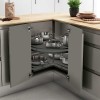 Bandeja 270º Giratoria Flat de Acero Antracita para Cocina