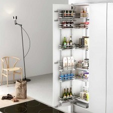 Bastidor Extraíble Despensero Flat Cromado para Cocina
