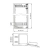 Bastidor Extraíble Despensero Flat Antracita para Cocina