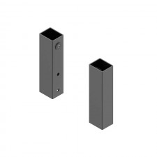Juego Soportes Cestillo Acero Antracita Extraíble Columna