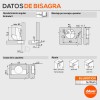 Bisagra Negra Blum 155º con Freno Blumotion