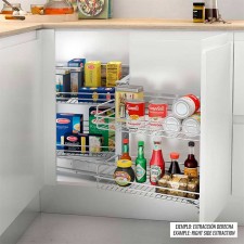 Extraible Articulado de Acero 4 Cestas para Mueble de Cocina