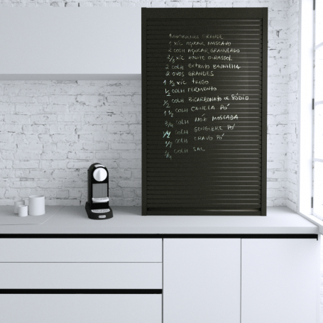 Persiana de 90 x 150 cm de PVC Negro Pizarra Z-Smartlift