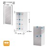 Persiana de 90 x 150 cm de PVC Blanco Brillo Z-Smartlift