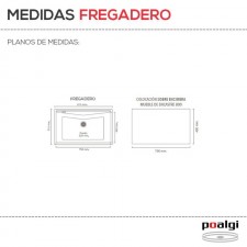 Fregadero Resina Sintética 1 Seno Poalgi KUMA 302