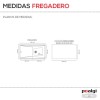 Fregadero Resina Sintética 1 Seno + Escurridor Poalgi KUMA 303