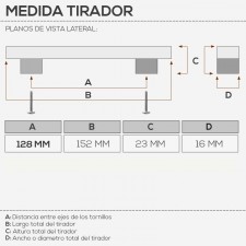 Tirador Metálico Negro 2332 para Cocina