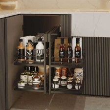 Extraíble Articulado de Acero/Melamina Antracita para Mueble de Cocina