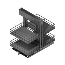 Extraíble Articulado de Acero/Melamina Antracita para Mueble de Cocina