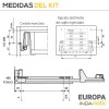 Cajón con Doble Cubertero de PVC Gris Europa para Cocina