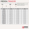 Tirador Acero y Zamak 2400 para Cocina