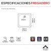Fregadero Resina Sintética Syan Nix Bajo-Encimera