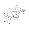 Portatarros + 3 Tarros Inox Cubertero Cube