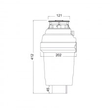 Triturador 3/4 HP Plados para Fregadero