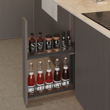 Botellero Extraíble Antracita Compact Lateral