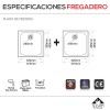 Fregadero Resina Sintética Syan Nix-Nix Bajo-Encimera