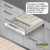 Cajón con Doble Cubertero de PVC Blanco Europa para Cocina