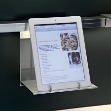 Linero Modern - Portatablet en aluminio y cristal