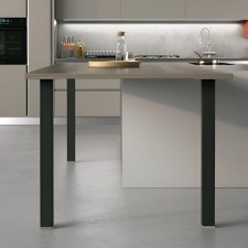 Pack de dos patas de 900 mm acabado negro para península de cocina 