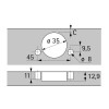 Bisagra Hettich Sensys 95º Arremetida con Freno 8639I W90