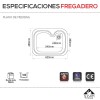 Fregadero Resina Sintética Syan Odin Sobre-Encimera